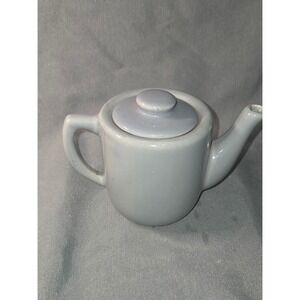 Vintage Bauer Pottery Dove Gray Individual Teapot with Lid 4.5 Inch